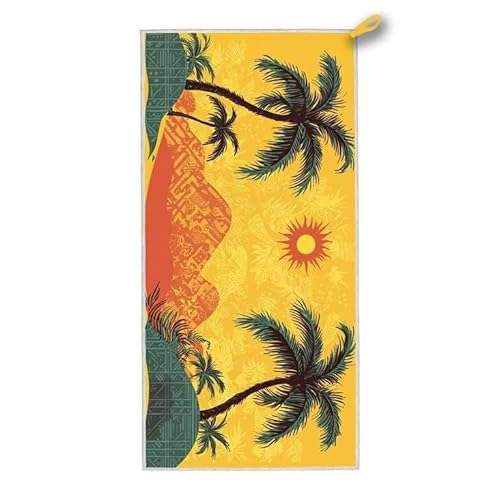 Mikrofaser Strandtuch, 200x100 cm Strandtuch XXL Kokosnussbaum, Microfaser Strandhandtücher mit Tasche, Schnell Trocknende und Leichte Stranddecke Sandfrei, für Strand Schwimmen Pool, Geschenke F-55 Mikrofaser Strandtuch, 200x100 cm Strandtuch XXL Kokosnussbaum, Microfaser Strandhandtücher mit Tasche, Schnell Trocknende und Leichte Stranddecke Sandfrei, für Strand Schwimmen Pool, Geschenke F-55 von ADCCAT