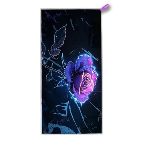 Mikrofaser Strandtuch, 200x100 cm Strandtuch XXL Rose, Microfaser Strandhandtücher mit Tasche, Schnell Trocknende und Leichte Stranddecke Sandfrei, für Strand Schwimmen Pool, Geschenke für Frauen T-55 von ADCCAT
