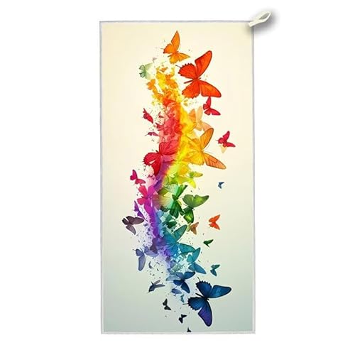Mikrofaser Strandtuch, 200x100 cm Strandtuch XXL Schmetterling, Microfaser Strandhandtücher mit Tasche, Schnell Trocknende und Leichte Stranddecke Sandfrei, für Strand Schwimmen Pool, Geschenke A-47 Mikrofaser Strandtuch, 200x100 cm Strandtuch XXL Schmetterling, Microfaser Strandhandtücher mit Tasche, Schnell Trocknende und Leichte Stranddecke Sandfrei, für Strand Schwimmen Pool, Geschenke A-47 von ADCCAT