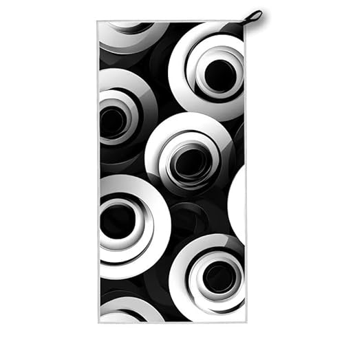 Mikrofaser Strandtuch, 200x100 cm Strandtuch XXL Schwarz Und Weiß, Microfaser Strandhandtücher mit Tasche, Schnell Trocknende und Leichte Stranddecke Sandfrei, für Strand Schwimmen Pool, Geschenke D-3 Mikrofaser Strandtuch, 200x100 cm Strandtuch XXL Schwarz Und Weiß, Microfaser Strandhandtücher mit Tasche, Schnell Trocknende und Leichte Stranddecke Sandfrei, für Strand Schwimmen Pool, Geschenke D-3 von ADCCAT