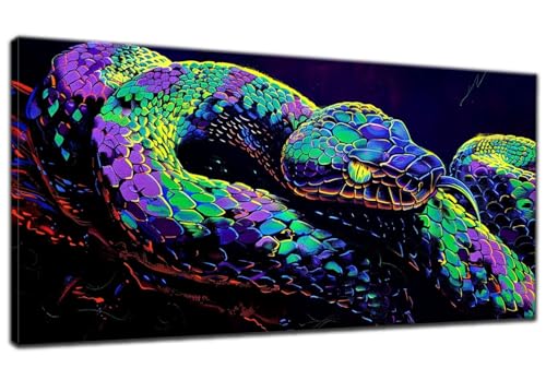 Schlange Diamond Painting Groß XXL 40x90cm, 5D Diamond Painting Farbe, Full Diamond Painting Eckige Steine Bastelset Erwachsene, Malen Nach Zahlen Diamond Painting Geschenke für Frauen Zimmer Deko U-0 von ADCCAT