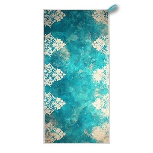 Strandtuch XXL, 140 x 70 cm Mikrofaser Handtuch mit Tasche, Schnell Trocknend, Leicht, Sandfrei Strandtuch, Mikrofaser Strandhandtuch Groß für Strand Reise Urlaub Schwimmen Camping Sport, (Blau) S-10 von ADCCAT