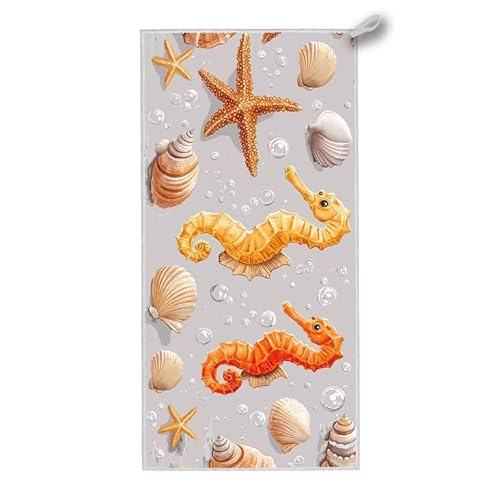 Strandtuch XXL, 140 x 70 cm Mikrofaser Handtuch mit Tasche, Schnell Trocknend, Leicht, Sandfrei Strandtuch, Mikrofaser Strandhandtuch Groß für Strand Reise Urlaub Schwimmen Camping Sport, (Grau) S-92 von ADCCAT
