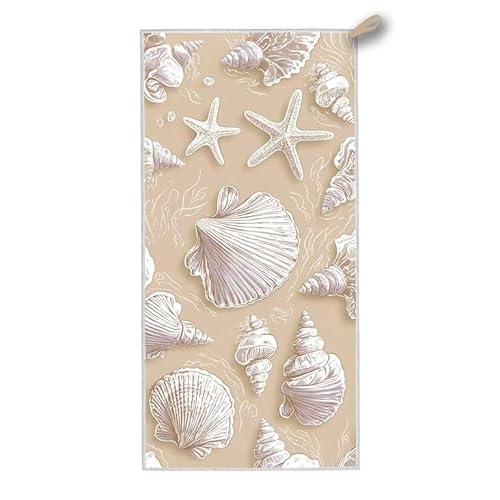 Strandtuch XXL, 140 x 70 cm Mikrofaser Handtuch mit Tasche, Schnell Trocknend, Leicht, Sandfrei Strandtuch, Mikrofaser Strandhandtuch Groß für Strand Reise Urlaub Schwimmen Camping Sport, (Retro) D-94 von ADCCAT