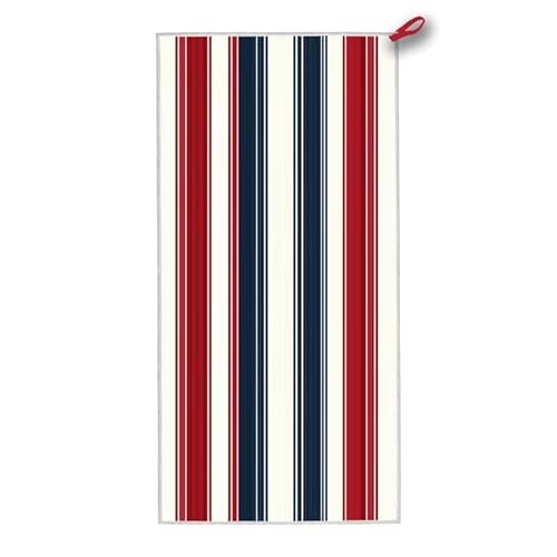 Strandtuch XXL, 150 x 75 cm Mikrofaser Handtuch mit Tasche, Schnell Trocknend, Leicht, Sandfrei Strandtuch, Mikrofaser Strandhandtuch Groß für Strand Reise Urlaub Schwimmen Camping, (Streifen) G-98 von ADCCAT