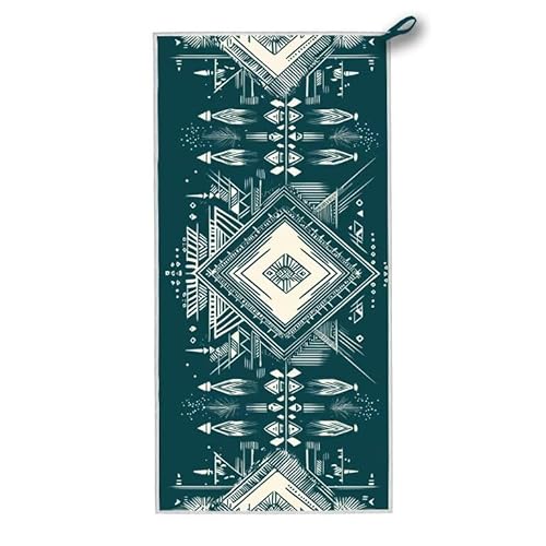 Strandtuch XXL, 150 x 75 cm Mikrofaser Handtuch mit Tasche, Schnell Trocknend, Leicht, Sandfrei Strandtuch, Mikrofaser Strandhandtuch Groß für Strand Reise Urlaub Schwimmen Camping Sport, (Blau) S-6 von ADCCAT