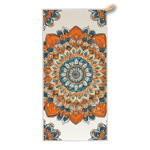 Strandtuch XXL, 160 x 80 cm Mikrofaser Handtuch mit Tasche, Schnell Trocknend, Leicht, Sandfrei Strandtuch, Mikrofaser Strandhandtuch Groß für Strand Reise Urlaub Schwimmen Camping, (Mandala) D-54 von ADCCAT