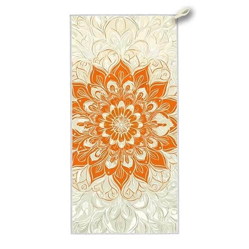 Strandtuch XXL, 160 x 80 cm Mikrofaser Handtuch mit Tasche, Schnell Trocknend, Leicht, Sandfrei Strandtuch, Mikrofaser Strandhandtuch Groß für Strand Reise Urlaub Schwimmen Camping, (Mandala) G-6 von ADCCAT