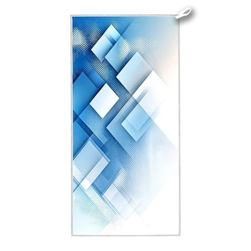 Strandtuch XXL, 160 x 80 cm Mikrofaser Handtuch mit Tasche, Schnell Trocknend, Leicht, Sandfrei Strandtuch, Mikrofaser Strandhandtuch Groß für Strand Reise Urlaub Schwimmen Camping Sport, (Blau) D-34 von ADCCAT