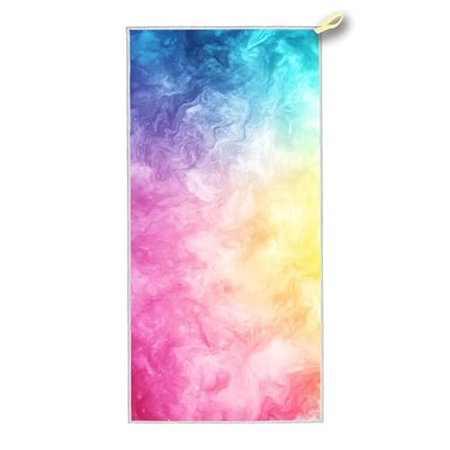 Strandtuch XXL, 160 x 80 cm Mikrofaser Handtuch mit Tasche, Schnell Trocknend, Leicht, Sandfrei Strandtuch, Mikrofaser Strandhandtuch Groß für Strand Reise Urlaub Schwimmen Camping Sport, (Farbe) D-96 von ADCCAT