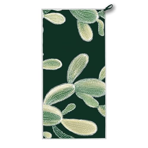 Strandtuch XXL, 160 x 80 cm Mikrofaser Handtuch mit Tasche, Schnell Trocknend, Leicht, Sandfrei Strandtuch, Mikrofaser Strandhandtuch Groß für Strand Reise Urlaub Schwimmen Camping Sport, (Grün) F-74 von ADCCAT