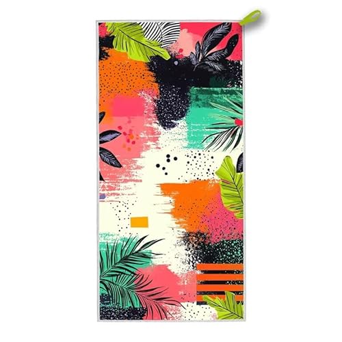 Strandtuch XXL, 180 x 90 cm Mikrofaser Handtuch mit Tasche, Schnell Trocknend, Leicht, Sandfrei Strandtuch, Mikrofaser Strandhandtuch Groß für Strand Reise Urlaub Schwimmen Camping Sport, (Farbe) S-82 von ADCCAT
