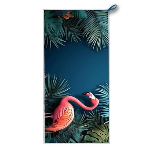 Strandtuch XXL, 200 x 100 cm Mikrofaser Handtuch mit Tasche, Schnell Trocknend, Leicht, Sandfrei Strandtuch, Mikrofaser Strandhandtuch Groß für Strand Reise Urlaub Schwimmen Camping Sport, (Blau) A-88 von ADCCAT