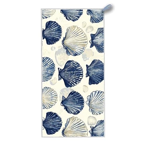 Strandtuch XXL, 200 x 100 cm Mikrofaser Handtuch mit Tasche, Schnell Trocknend, Leicht, Sandfrei Strandtuch, Mikrofaser Strandhandtuch Groß für Strand Reise Urlaub Schwimmen Camping Sport, (Blau) D-38 von ADCCAT