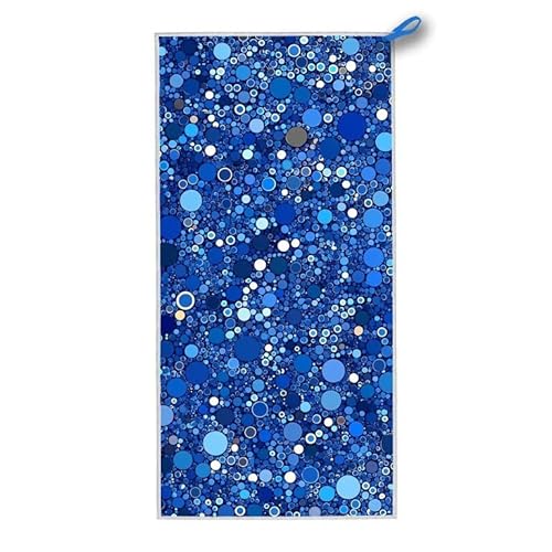 Strandtuch XXL, 200 x 100 cm Mikrofaser Handtuch mit Tasche, Schnell Trocknend, Leicht, Sandfrei Strandtuch, Mikrofaser Strandhandtuch Groß für Strand Reise Urlaub Schwimmen Camping Sport, (Blau) F-90 von ADCCAT