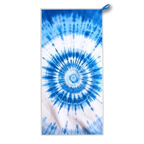 Strandtuch XXL, 200 x 100 cm Mikrofaser Handtuch mit Tasche, Schnell Trocknend, Leicht, Sandfrei Strandtuch, Mikrofaser Strandhandtuch Groß für Strand Reise Urlaub Schwimmen Camping Sport, (Blau) S-74 von ADCCAT