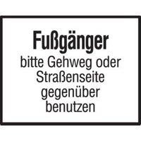 Warn- und Hinweißchild 20, 650x500mm andere Str.Seite nutzen RAL-Gütezeichen Folie RA2 von ADCO