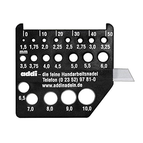 Addi Needle Gauge, Kunststoff, Black, 4x4 von Addi
