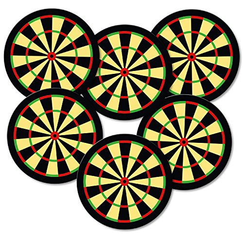 ADDIES Untersetzer 6-TLG. Dartscheibe mit Korkrückseite - Darts - Dart von ADDIES