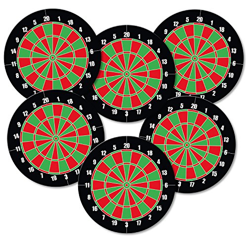 ADDIES Untersetzer 6-TLG. Dartscheibe mit Korkrückseite - Darts - Dart von ADDIES