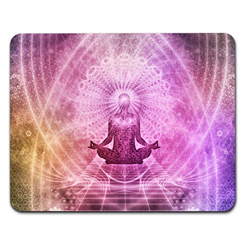 Addies Mousepad 'Goa Psychedelic' schönes Mauspad in feiner Cellophan Geschenk-Verpackung mit Kautschuk Untermaterial - MP07 von ADDIES