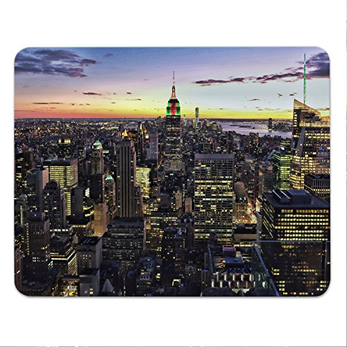 Addies Mousepad NEW YORK, schönes Mauspad Motiv in feiner Cellophan Geschenk-Verpackung mit Kautschuk Untermaterial, 240x190mm - Motiv-02 von ADDIES