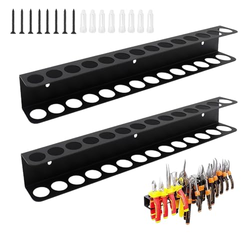 2 Stück Zangenhalter Wandhalterung, 14 Löcher Werkzeughalter Wand, 40cm Werkzeug Wandhalterung, Werkzeug Halterung Wand, Hammerhalter Schraubendreher Halter, Schraubendreher Maulschlüssel Organizer von ADDLIVE