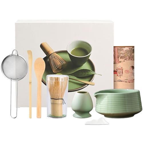 ADDLIVE Matcha-Set, 8 Stück Matcha-Rührer, Matcha-Rührer-Set, Keramik-Matcha-Set inklusive Matcha-Schüssel mit Ausgießer, Matcha-Rührer-Ständer und löffel, bestes Geschenk für Ihre Lieben ADDLIVE Matcha-Set, 8 Stück Matcha-Rührer, Matcha-Rührer-Set, Keramik-Matcha-Set inklusive Matcha-Schüssel mit Ausgießer, Matcha-Rührer-Ständer und löffel, bestes Geschenk für Ihre Lieben von ADDLIVE
