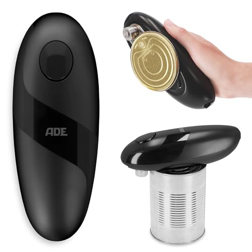 ADE Elektrischer Dosenöffner | perfekt für Senioren | praktischer Deckelöffner mit Magnet und Haken | ohne scharfe Kanten | inkl. Batterien von ADE