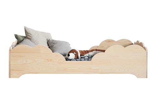 Kinderbett aus Holz Box 10 ADEKO, Kiefernholz, Einzelbett, Kinderzimmermöbel, Bett mit Lattenrost, Verschiedene Varianten (80x150) von ADEKO Kids