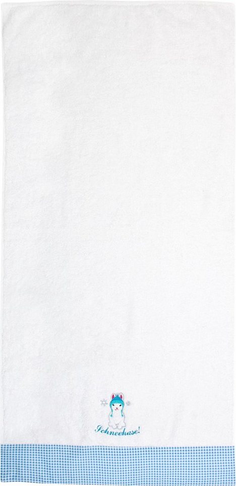 ADELHEID Handtücher Schneehase Handtuch, Frottee (2-St), mit Bordüre und Stickerei von ADELHEID