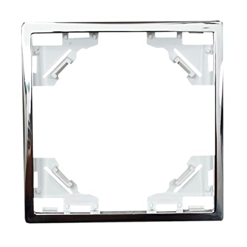 2 Stück Rahmen in Chrom 1-Fach Dekorahmen Chromzierrahmen für Glasrahmen Steckdose von ADELID