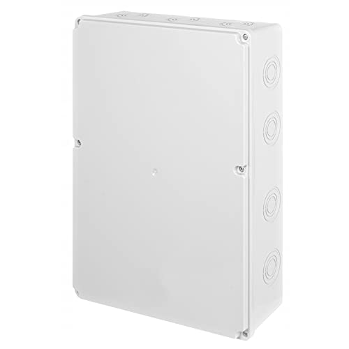 ADELID Abzweigkasten Abzweigdose Installationsgehäuse Aufputz IP65 Wasserschutz Staubschutz 380x280x90mm Hellgrau RAL7035 Kunststoff 4x Gummikabelverschraubung ADELID Abzweigkasten Abzweigdose Installationsgehäuse Aufputz IP65 Wasserschutz Staubschutz 380x280x90mm Hellgrau RAL7035 Kunststoff 4x Gummikabelverschraubung von ADELID
