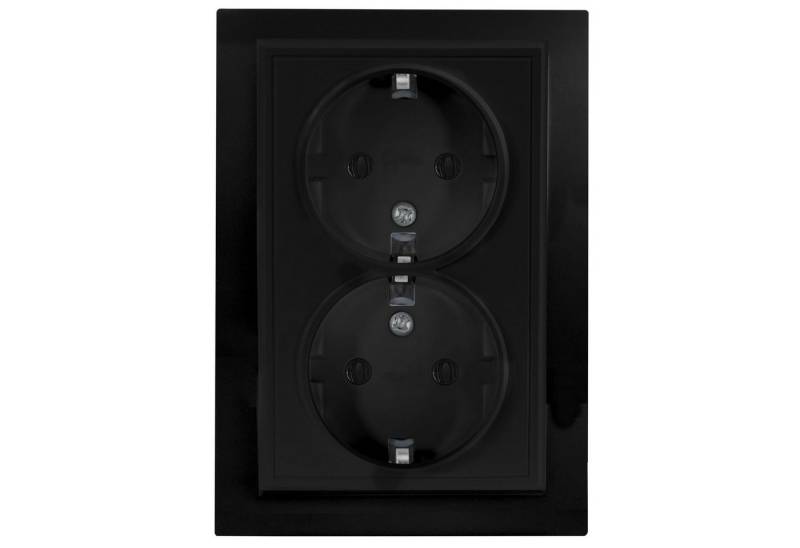 ADELID Schalter, Schuko Unterputz Schutzkontakt-Steckdose 2-Fach 16A 220-250V vertikal von ADELID