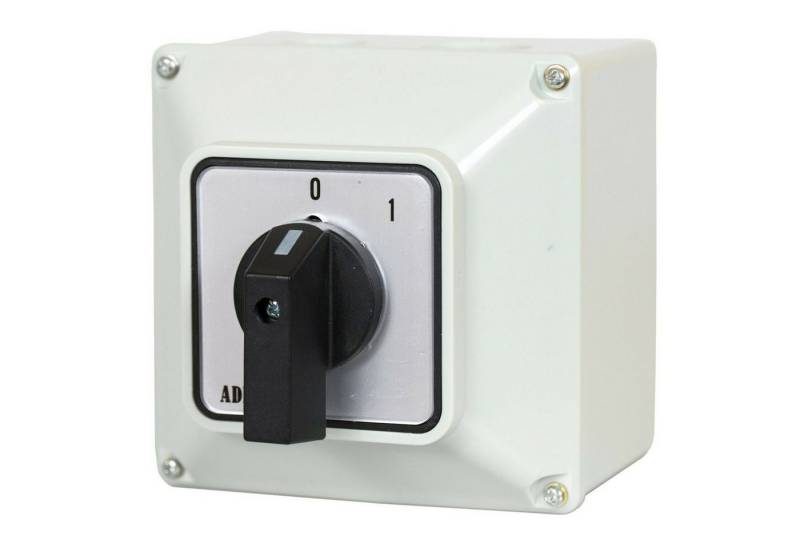 ADELID Schalter, Universal-Nockenschalter 0-1 20A 230/400V 1 Phase 2 Positionen IP65 ADELID Schalter, Universal-Nockenschalter 0-1 20A 230/400V 1 Phase 2 Positionen IP65 von ADELID