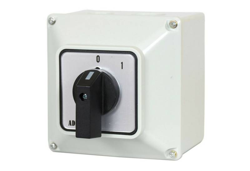 ADELID Schalter, Universal-Nockenschalter 0-1 20A 230/400V 3 Phasen 2 Positionen IP65 von ADELID