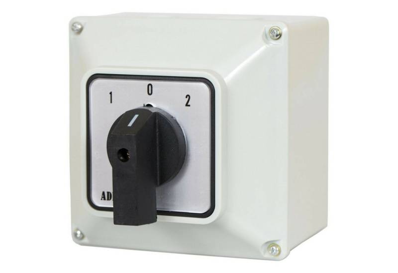 ADELID Schalter, Universal-Nockenschalter 1-0-2 16A 230/400V 3 Phasen 3 Positionen IP65 von ADELID