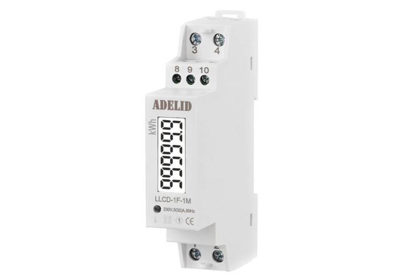 ADELID Schalter, Wechselstromzähler Hutschiene LCD MID 1-Phase Signalleuchte 5(32)A von ADELID