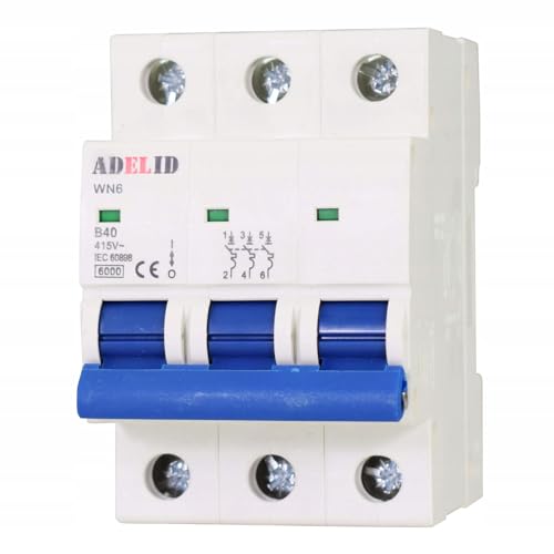 LS-Schalter Leitungsschutzschalter Sicherungsautomat 3-polig B 10A 230/400V AC von ADELID