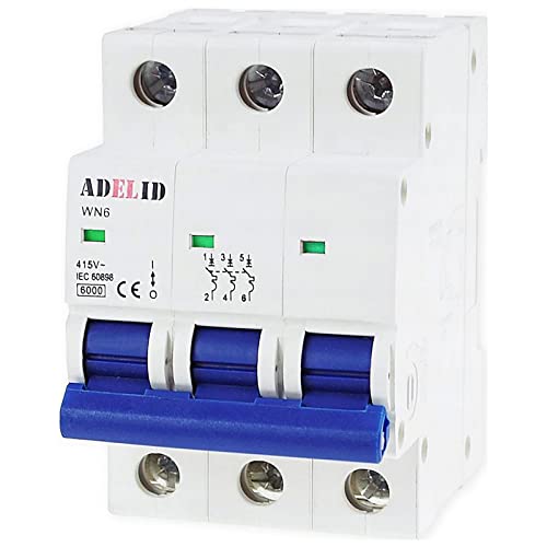 LS-Schalter Leitungsschutzschalter Sicherungsautomat 3-polig C 32A 230/400V AC von ADELID