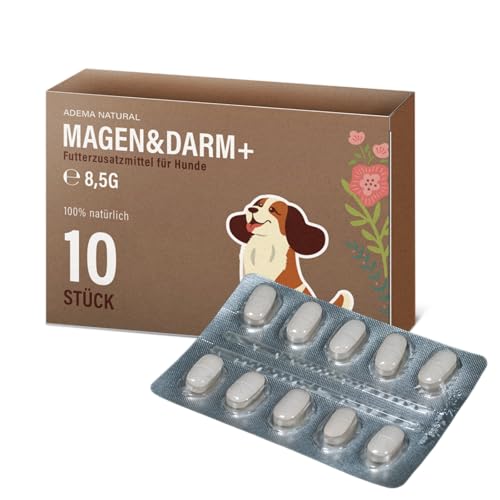 Adema Natural® Magen&Darm+ Probiotika für Hunde – Ergänzungsfuttermittel zur Unterstützung der Verdauung & Darmsanierung – getreidefrei, sanft bei Sodbrennen, unterstützt eine stabile Darmflora von ADEMA NATURAL