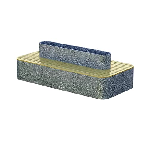 ADERFETBI Gartenbank Outdoor Imitation Terrazzo Blumenkasten Sitzkombination Gewerbe Straße Quadrat Restaurant Holzsitzbank Außen Blumenbeet Freizeitstuhl Outdoor Bänke (A) von ADERFETBI