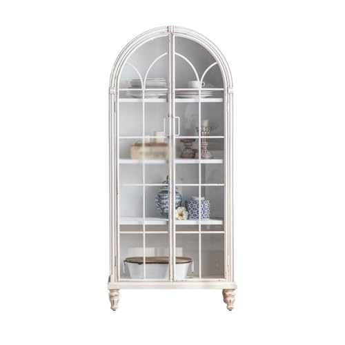 ADERFETBI Sideboard, Eingangskabinett mit einfachem Weißbogen, Seitenschrank für Esszimmer, für Zuhause, Küchenschrank, Sideboards (M:79 cm x 35,5 cm x 173,5 cm) von ADERFETBI