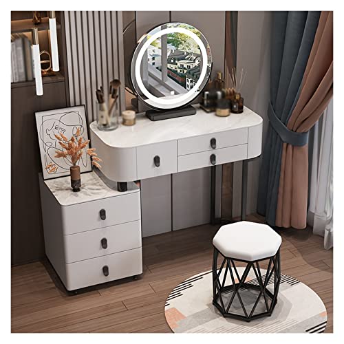 Frisiertisch Alle Holz Schiefer Frisiertisch Schminktisch Wohnung Aufbewahrungsschrank Schminkspiegel Schminktisch Hocker Kombination Set Schlafzimmer Aufbewahrungsschrank Schminktisch (White Round Frisiertisch Alle Holz Schiefer Frisiertisch Schminktisch Wohnung Aufbewahrungsschrank Schminkspiegel Schminktisch Hocker Kombination Set Schlafzimmer Aufbewahrungsschrank Schminktisch (White Round von ADERFETBI