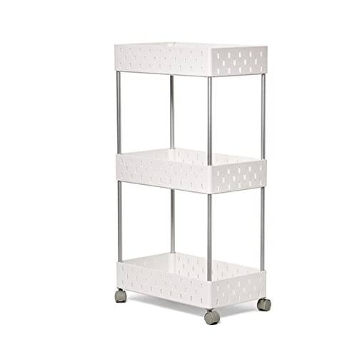 Küchen Organizer 2/3/4-stöckiger Rollwagen, Verstellbarer Einkaufswagen-Organizer, Aufbewahrungswagen mit großer Kapazität for Obst und Gemüse Lagerregal(3 Layers) von ADERFETBI
