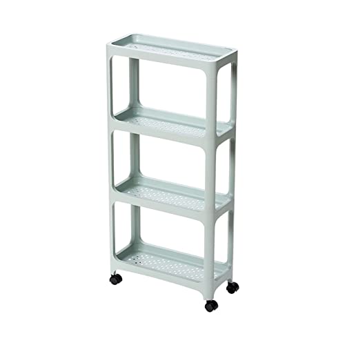 Küchen Organizer 4-Lagen-Gap-Küchenregal, vom Boden bis zur Decke, beweglicher Haushaltswagen mit fahrbarem Obst- und Gemüselagerwagen Lagerregal(B) von ADERFETBI