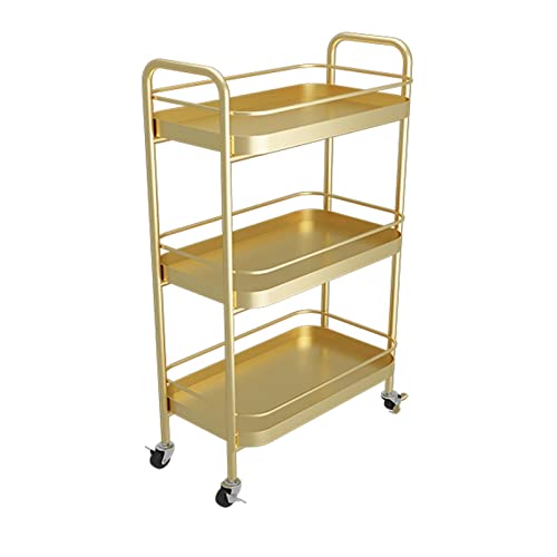Küchen Organizer Abnehmbares Küchenregal Home 3-stöckiges Besteck- und Gewürzwagen-Bodenregal mit Rad-Organizer Lagerregal von ADERFETBI
