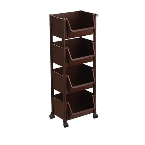 Küchen Organizer Haushaltsboden-zu-Decke-Mehrschicht-Gemüseregal Küchenregal for den täglichen Bedarf Gemüse- und Obstregal Lagerregal(4 Floors) von ADERFETBI