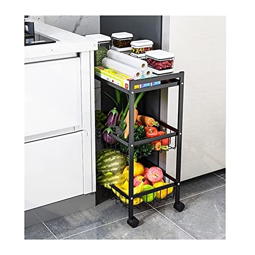 Küchen Organizer Kitchen Gap Storage Rack Multi-Layer Trolley Obst- und Gemüseregal Schmales Kühlschrank-Gap-Lagerregal Lagerregal(A) von ADERFETBI