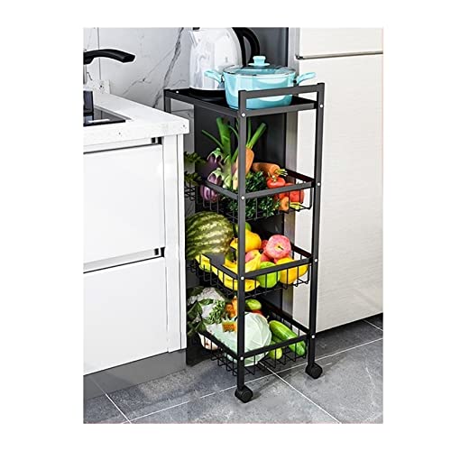 Küchen Organizer Kitchen Gap Storage Rack Multi-Layer Trolley Obst- und Gemüseregal Schmales Kühlschrank-Gap-Lagerregal Lagerregal(B) von ADERFETBI